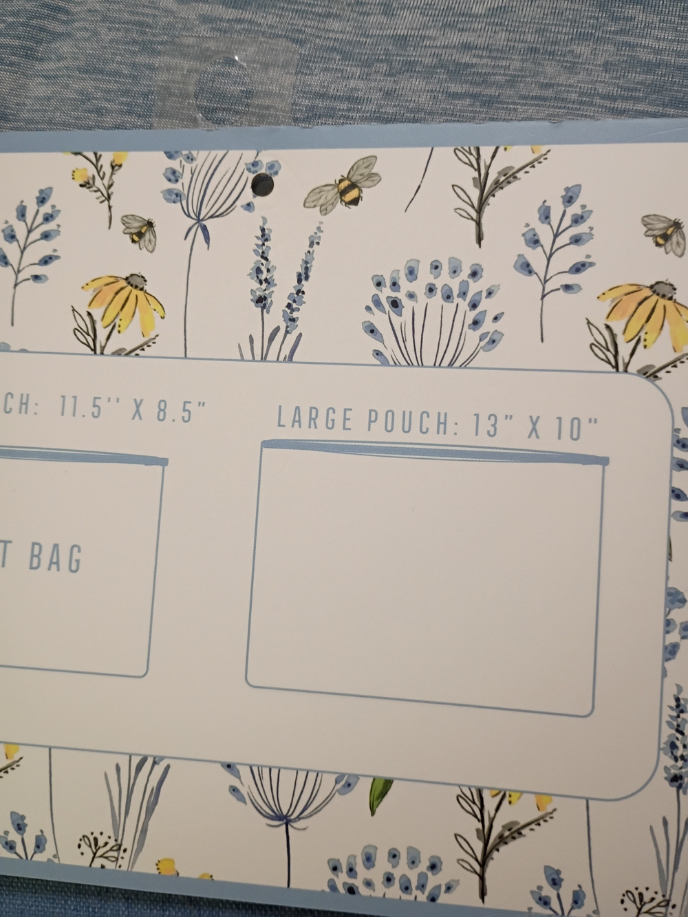 Wandering Moon Blue Floral Travel Pouches - Set of 3 - Picture 8 of 8